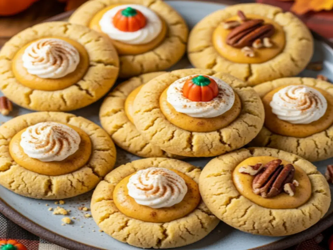 PUMPKIN CHEESECAKE THUMBPRINT COOKIES