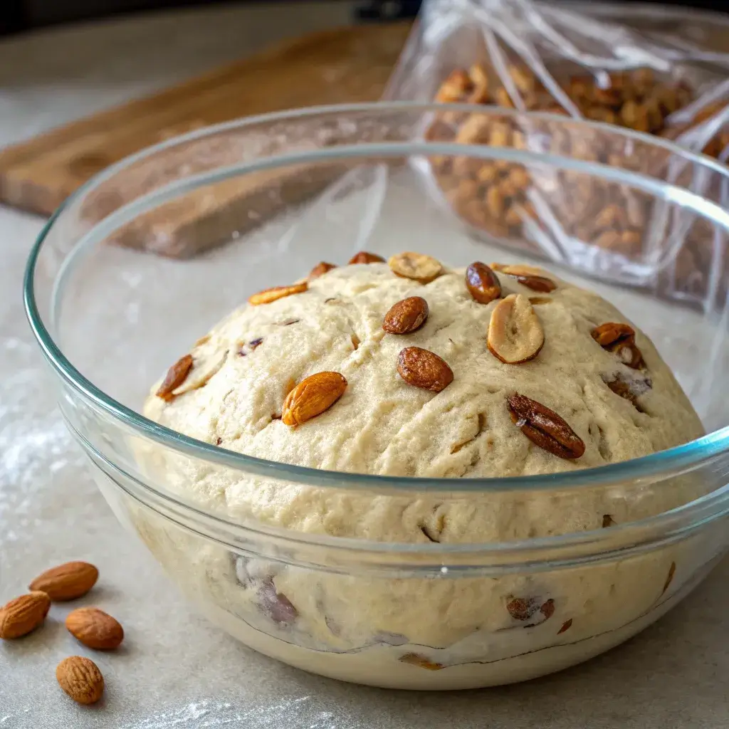 no-knead-artisan-bread-dough-with-almonds