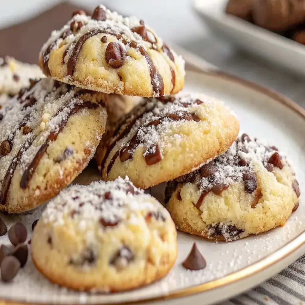 serving platter of cannoli cookies