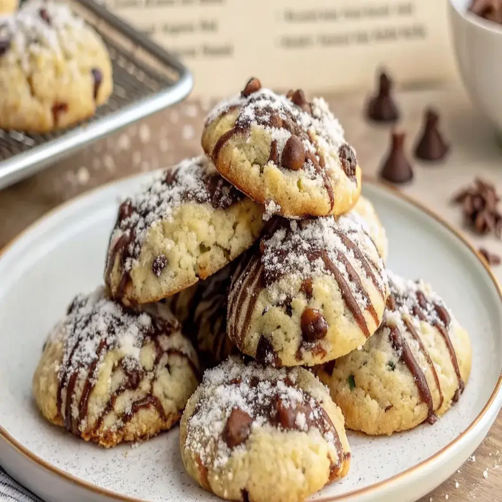 serving platter of cannoli cookies