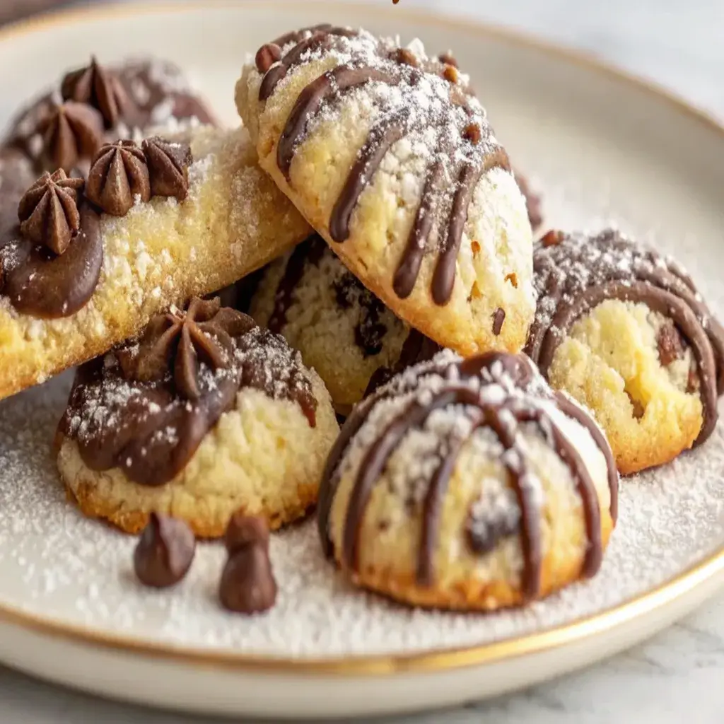 serving platter of cannoli cookies