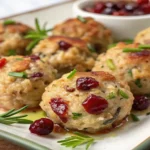 Cranberry & Turkey Stuffing Balls recipe