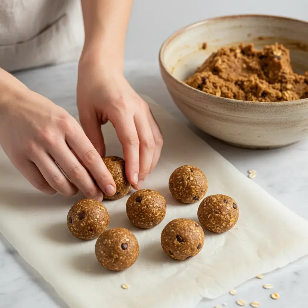 rolling Healthy Pumpkin Protein Balls