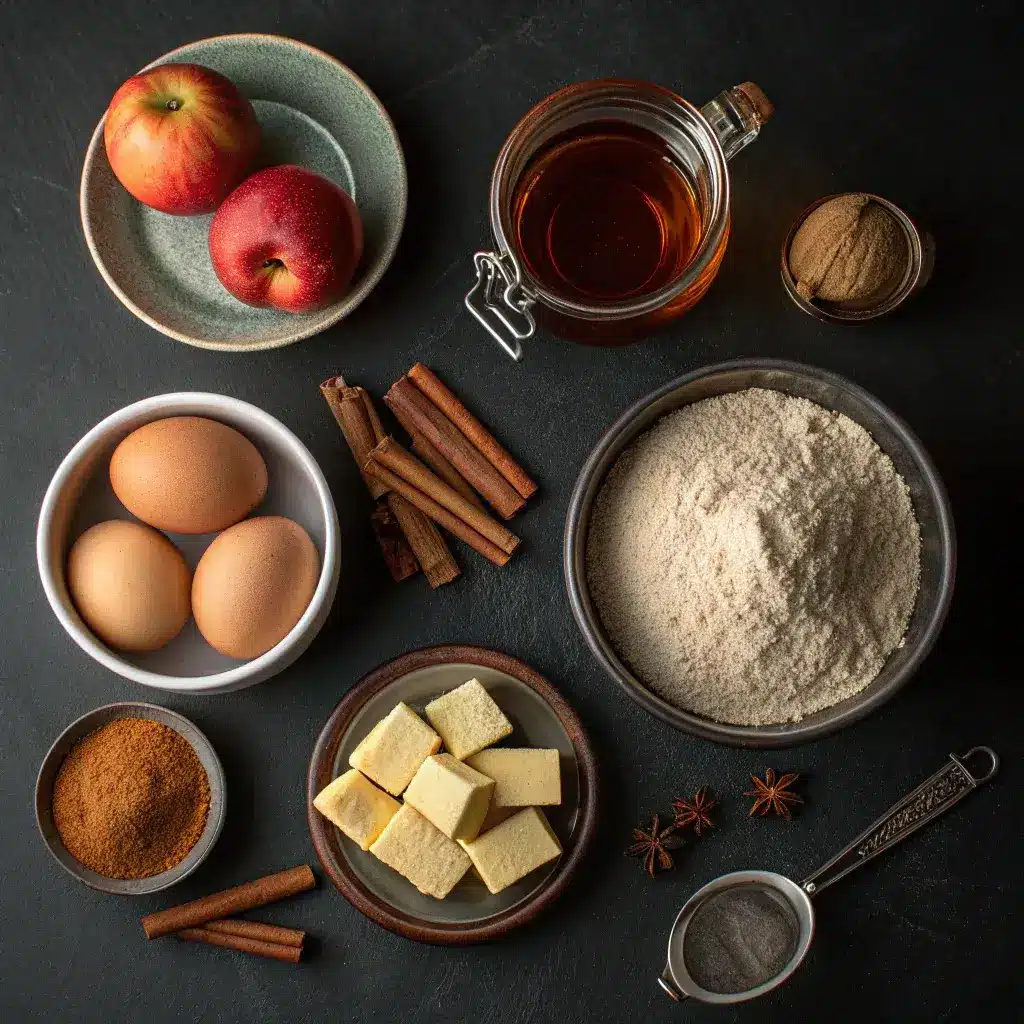 ingredients-for-apple-cider-donut-cake