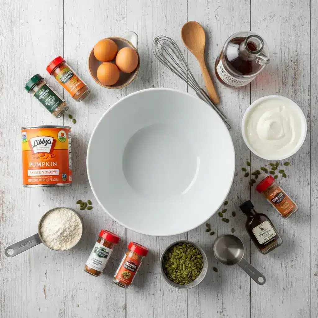 ingredients-for-healthy-greek-yogurt-pumpkin-muffins