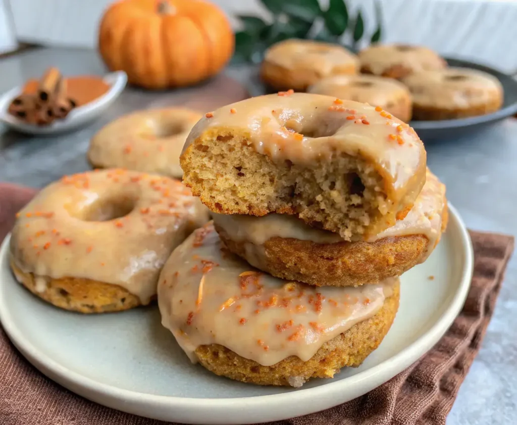 fresh-baked homemade paleo pumpkin donuts
