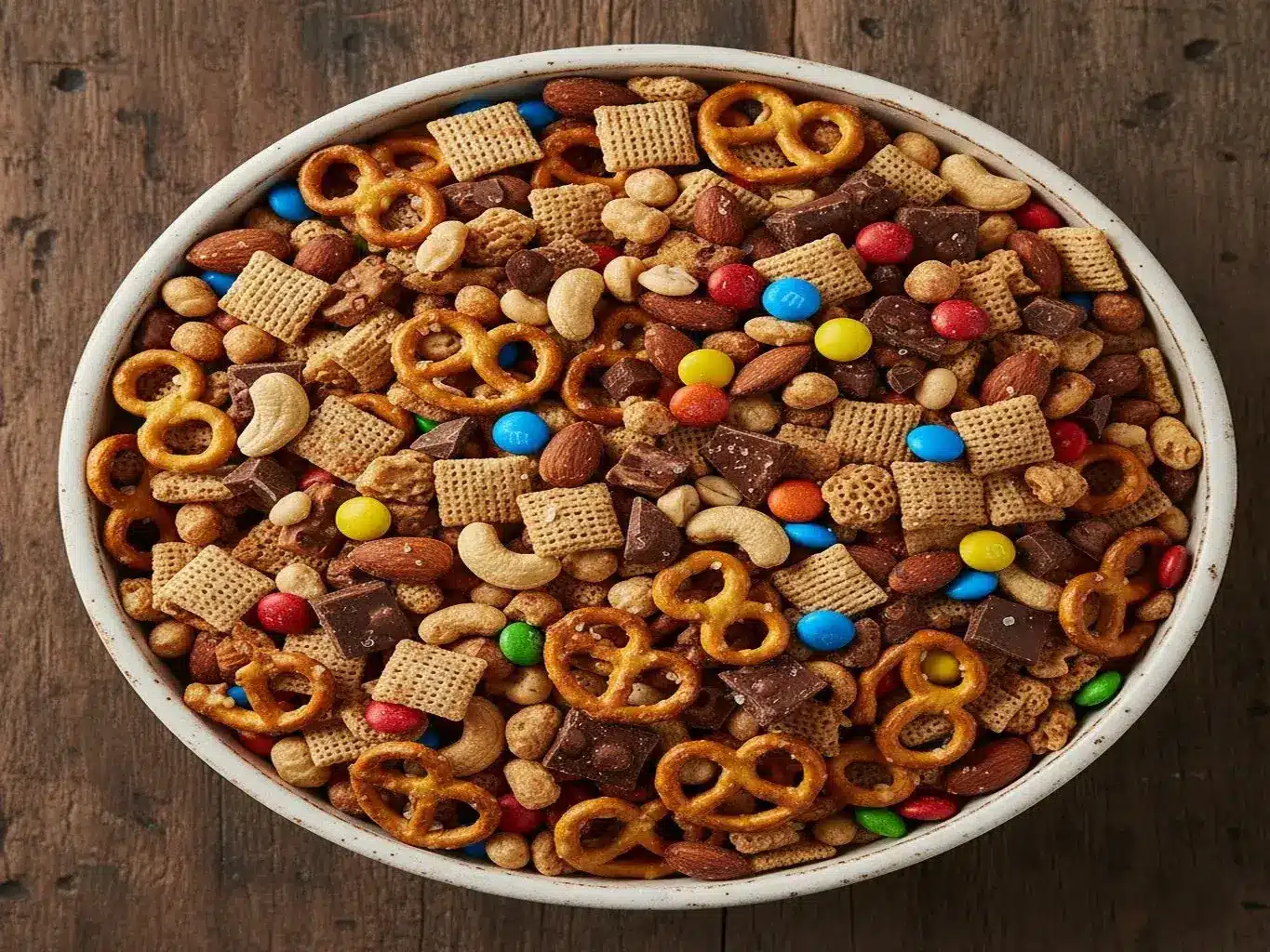 best easy sweet and salty snack mix recipes in a bowl