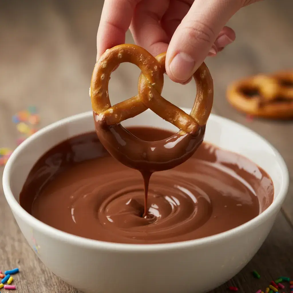 dipping-pretzel-into-melted-chocolate