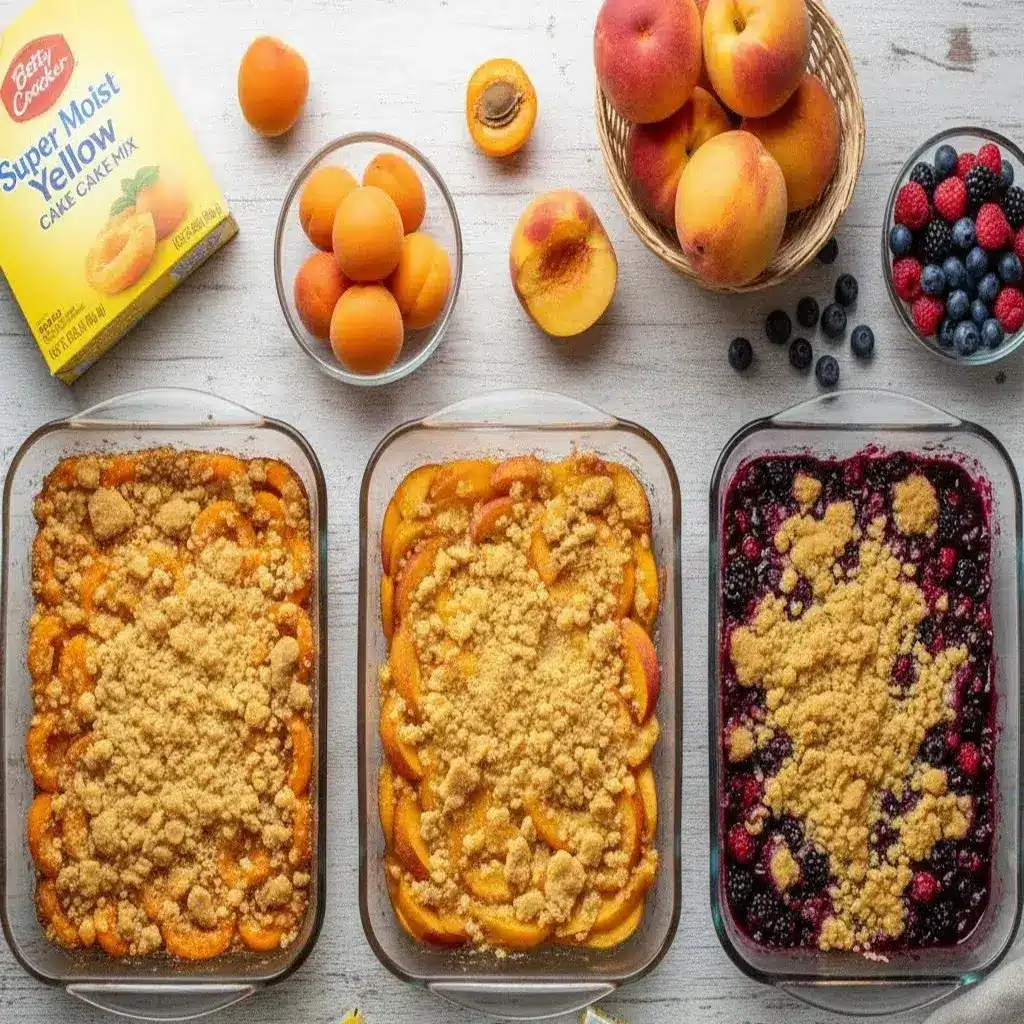 variations of easy fruit dump cake