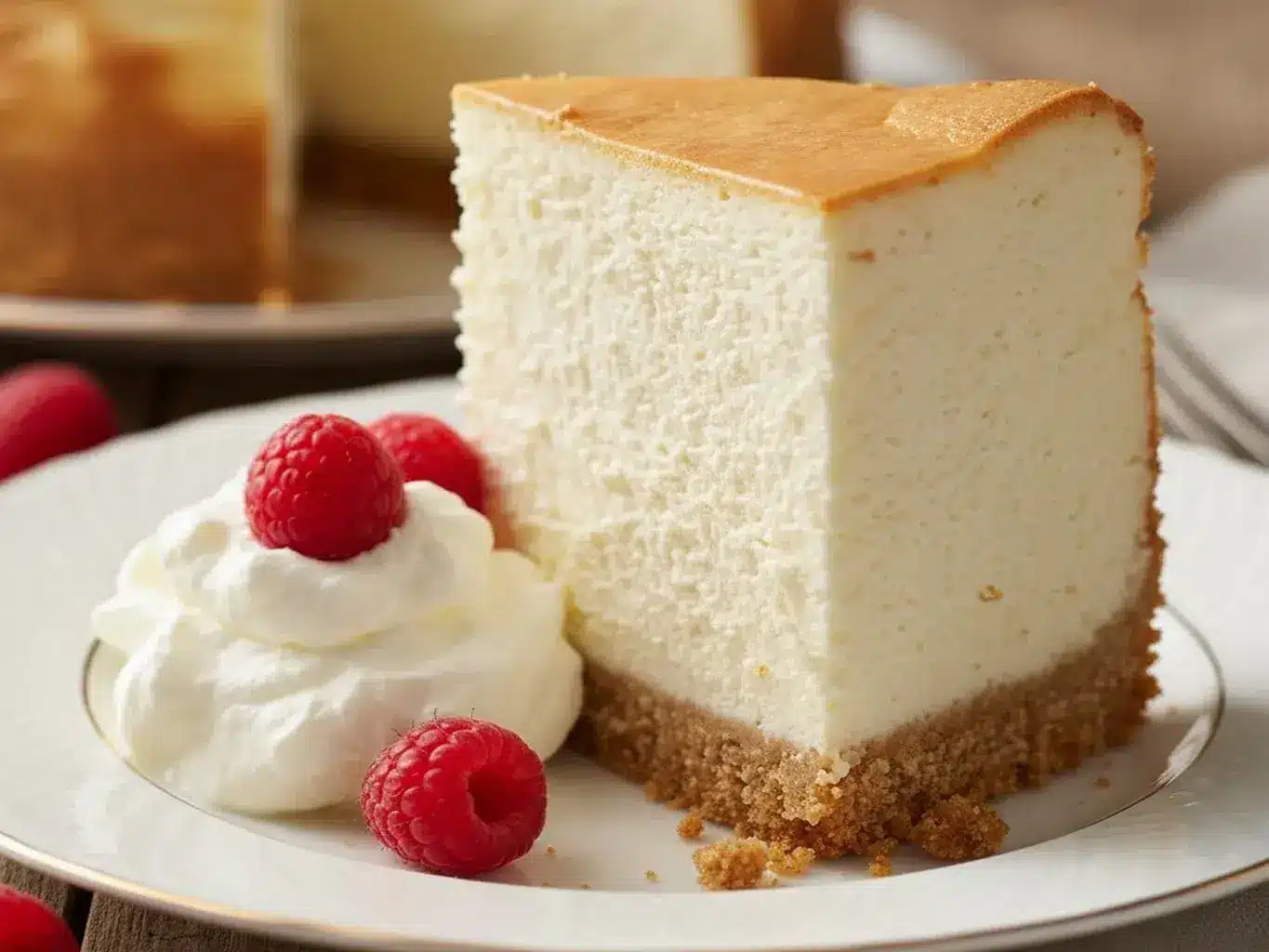 perfect slice of gluten free cheesecake