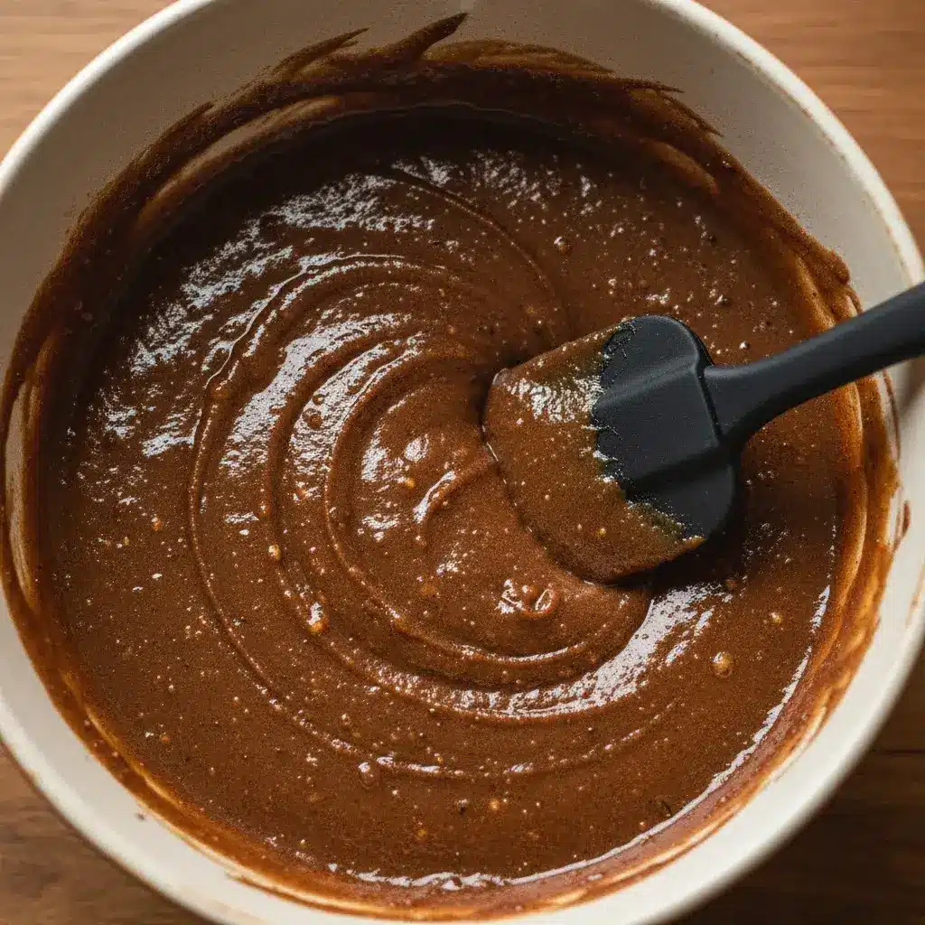 mixing batter for gluten free gingerbread cake