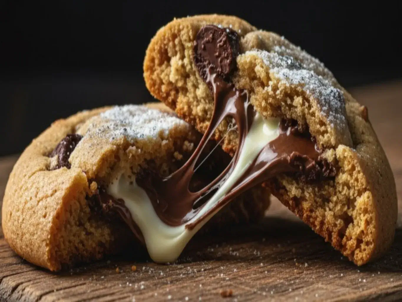 warm winter wonderland chocolate chip cookies on a plate