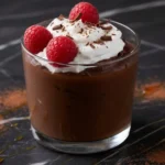 creamy vegan avocado chocolate mousse in a glass