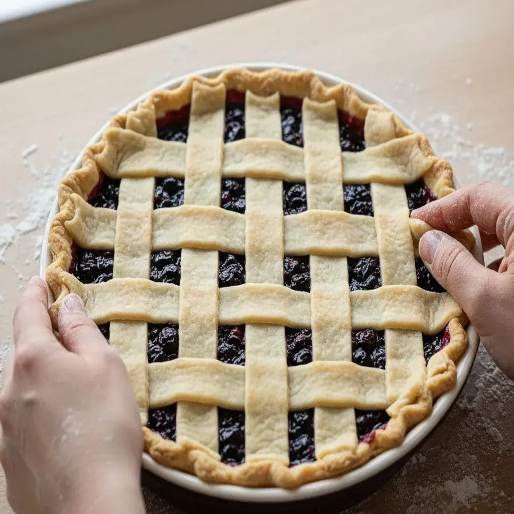 weaving-lattice-top-for-boysenberry-pie