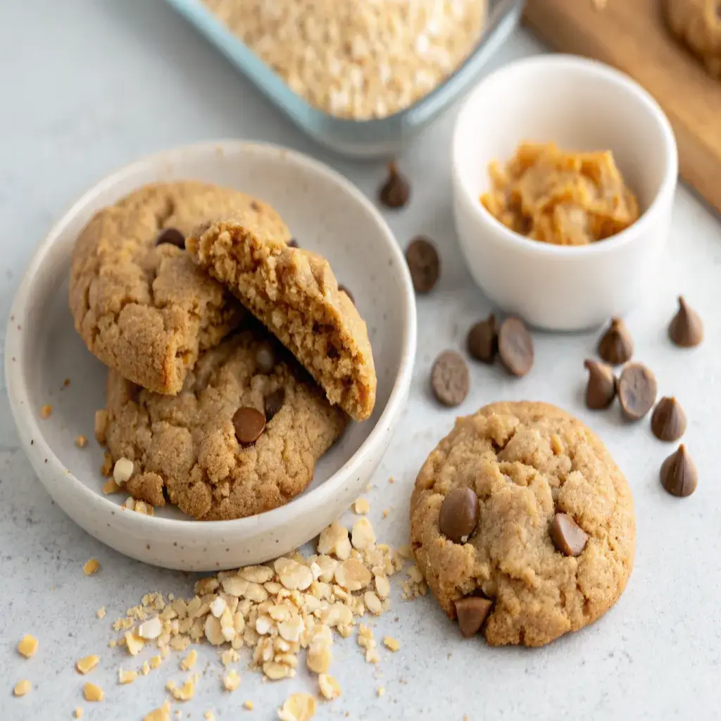 soft-interior-5-ingredient-peanut-butter-oatmeal-cookie