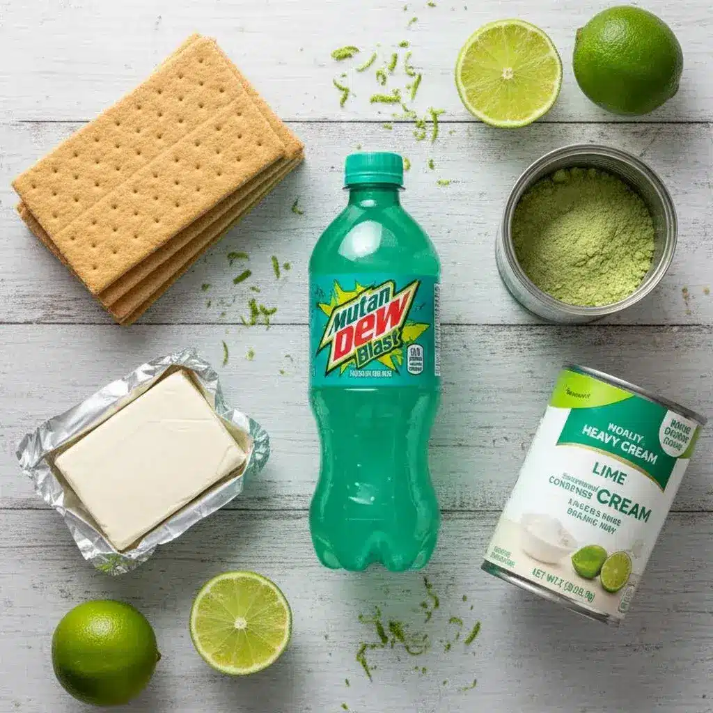 ingredients for easy baja blast pie recipe