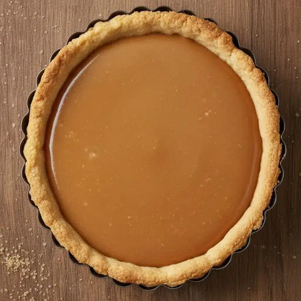 baked easy butterscotch tart before cream