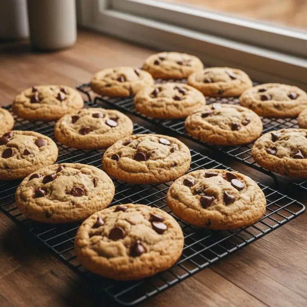 a batch of softbatch chocolate chip cookies