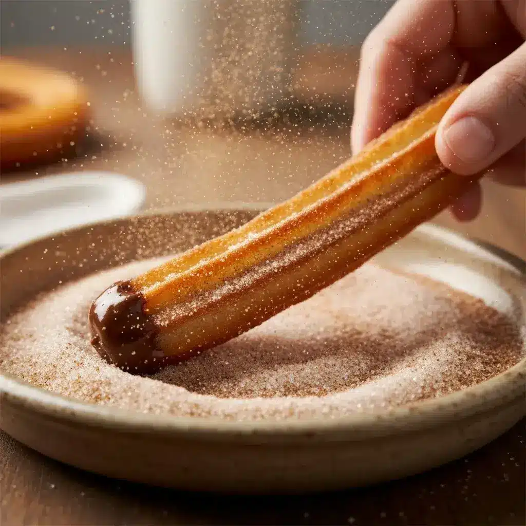 rolling-hot-gluten-free-churro-in-cinnamon-sugar