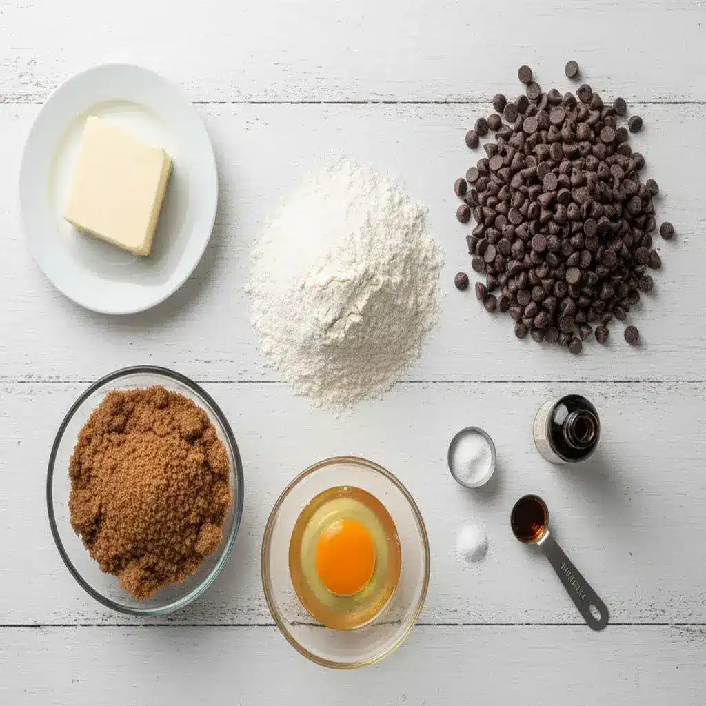 ingredients for cream cheese chocolate chip cookies