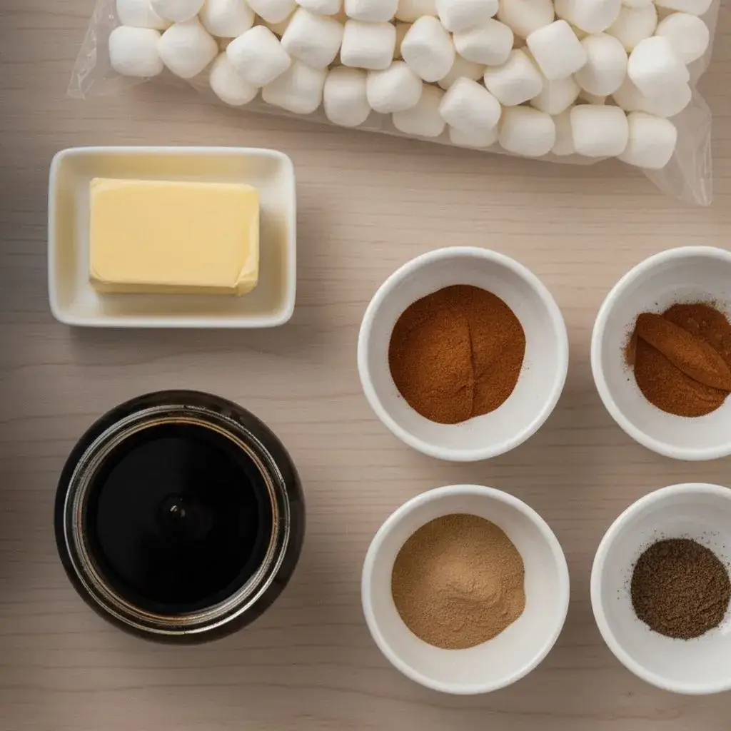 ingredients for gingerbread rice krispie treats recipe