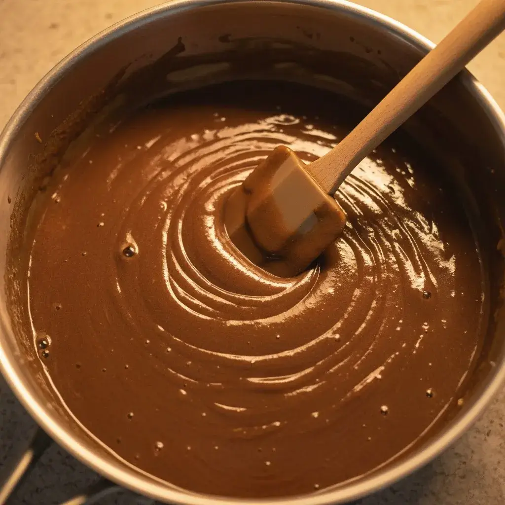 melting marshmallow mixture for gingerbread rice krispie treats
