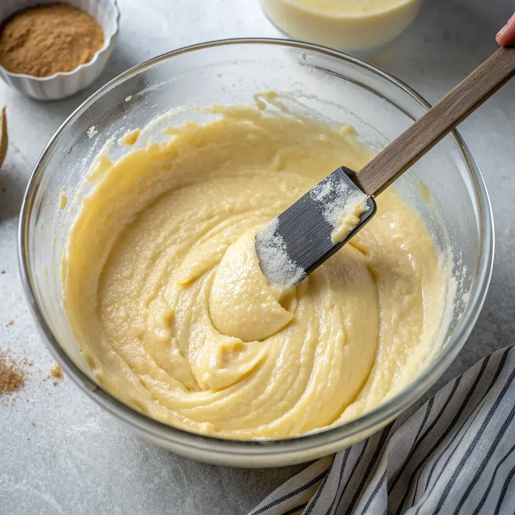mixing batter for keto yogurt bread