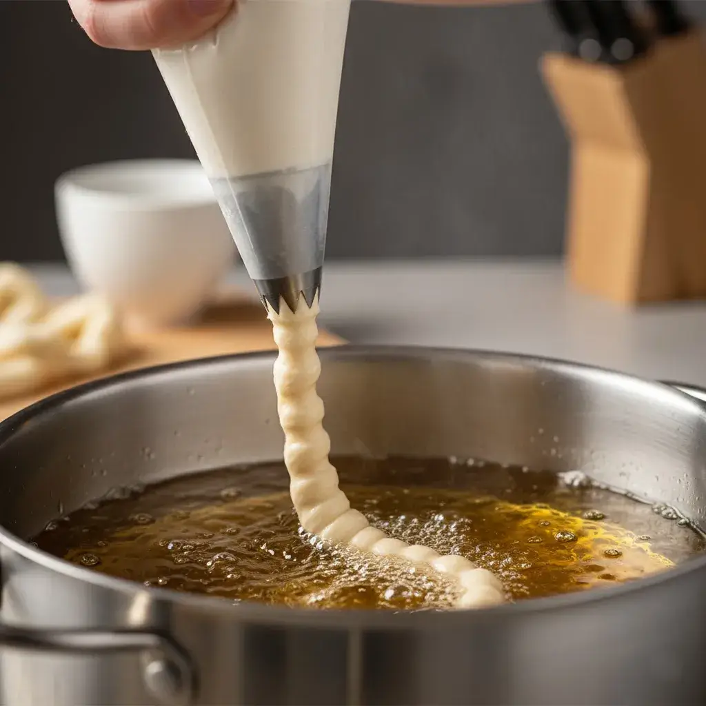 piping-gluten-free-churro-dough-into-hot-oil