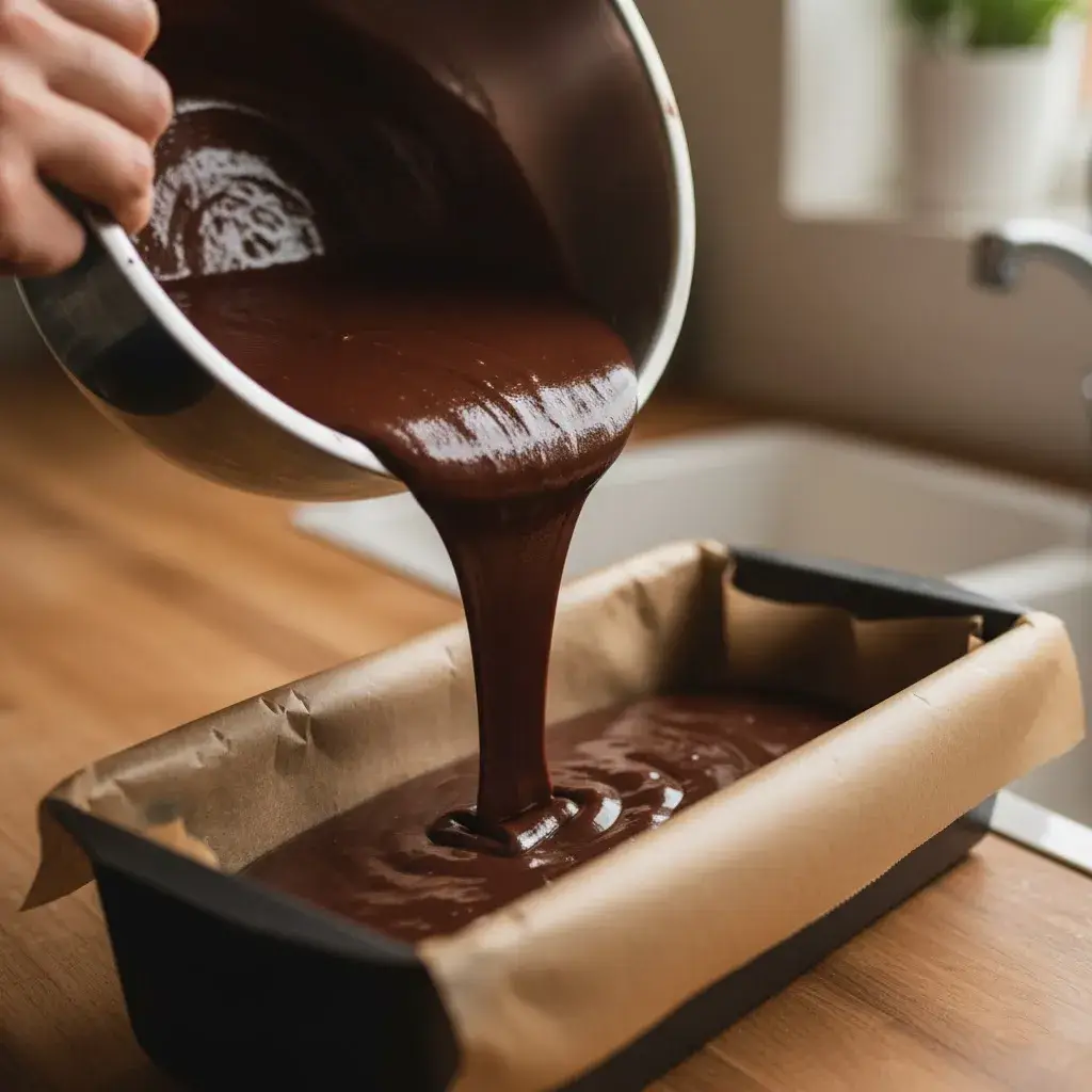 pouring sugar-free fudge into a pan to set
