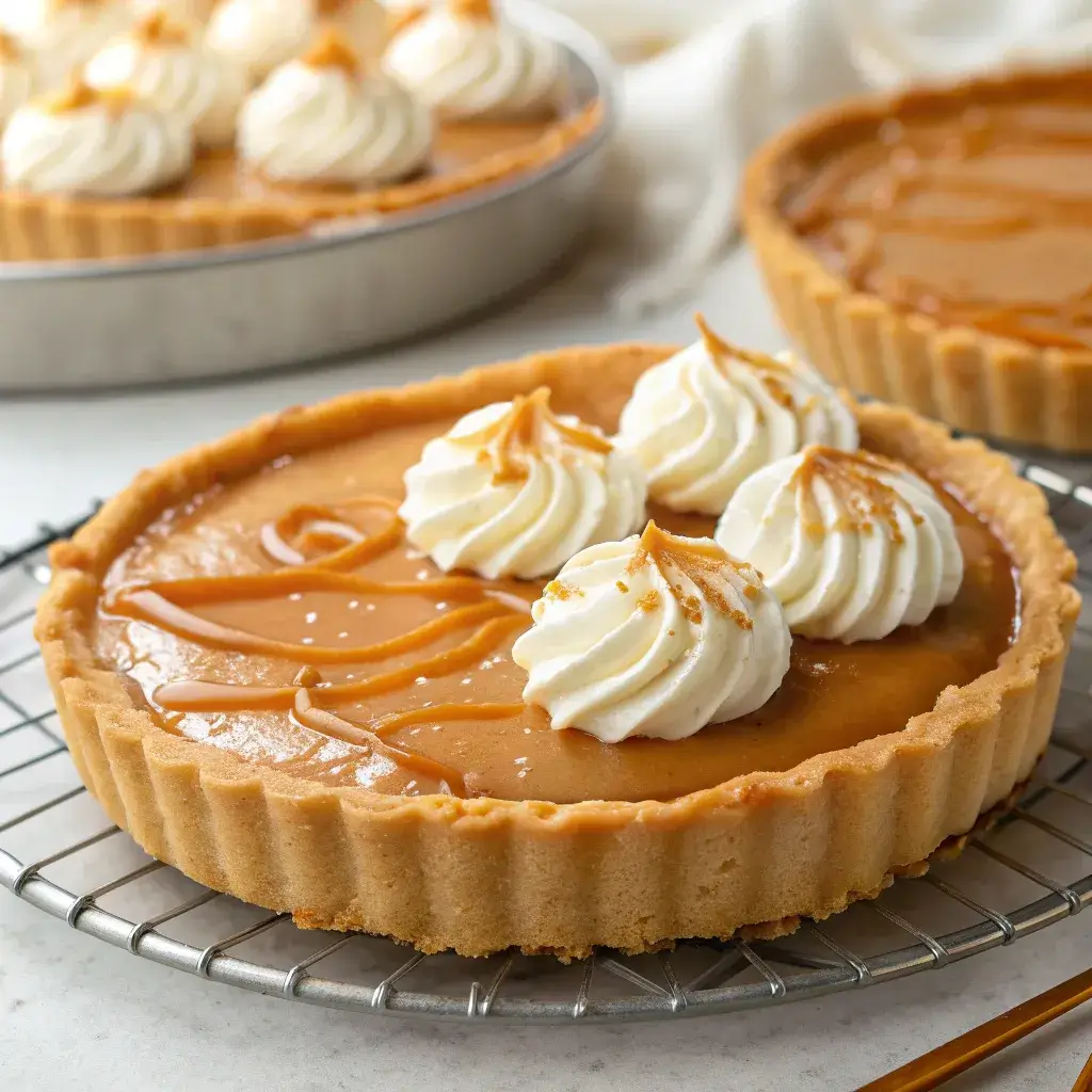 serving easy butterscotch tart