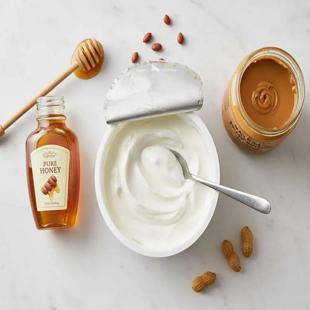 three ingredients for healthy frozen peanut butter bites