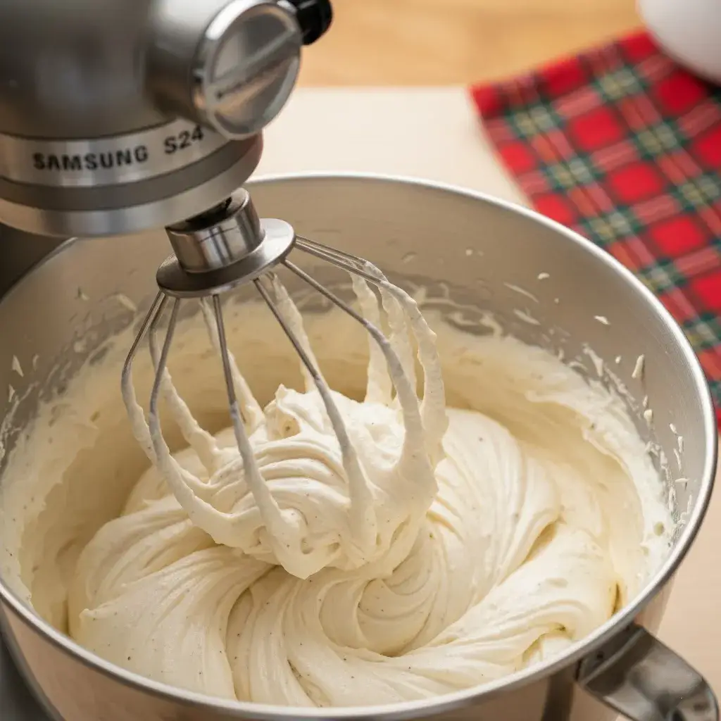 whipping creamy eggnog frosting for cookies