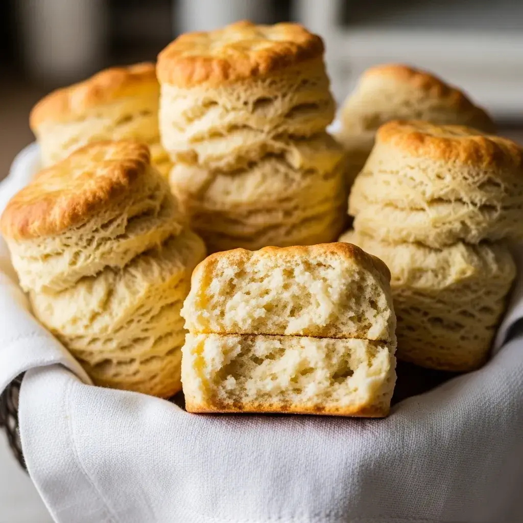 3 ingredient biscuit recipe in a basket