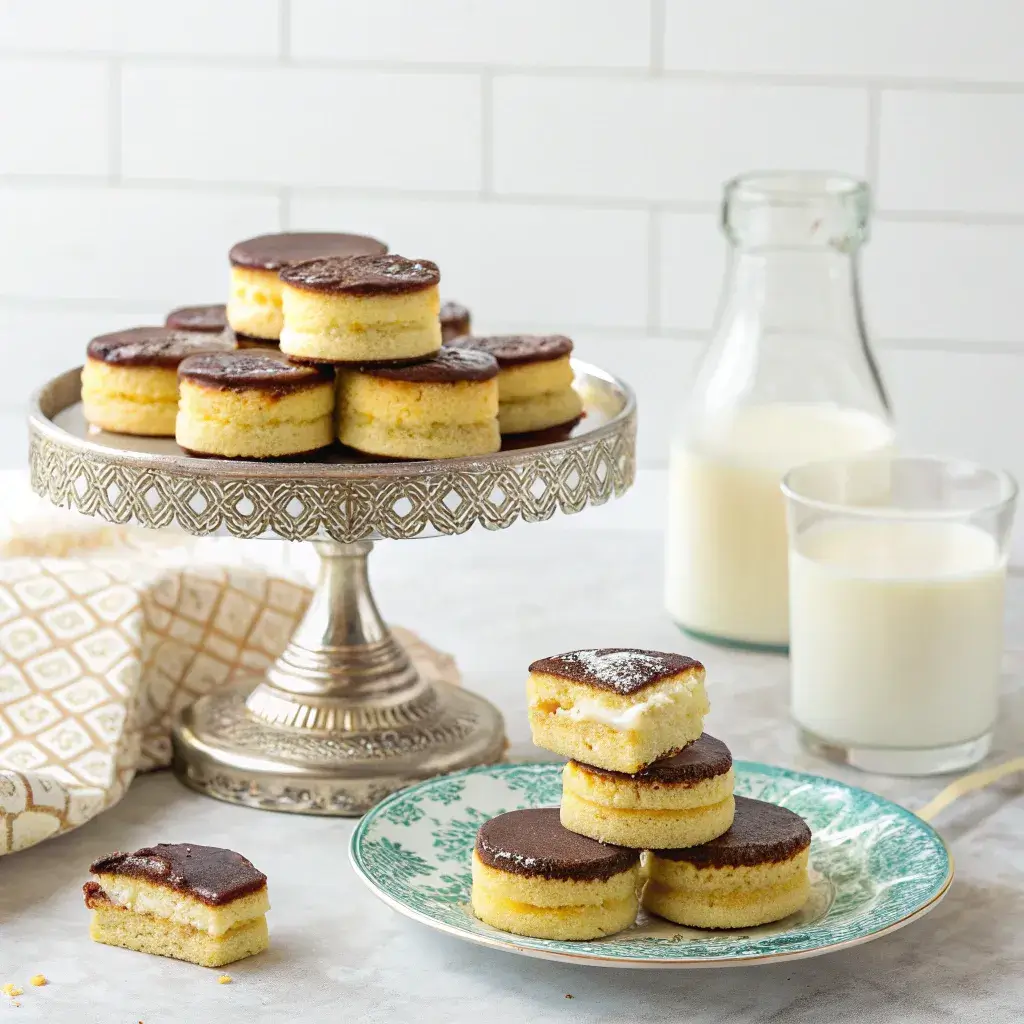 serving-boston-cream-pie-cookie-bites-with-milk