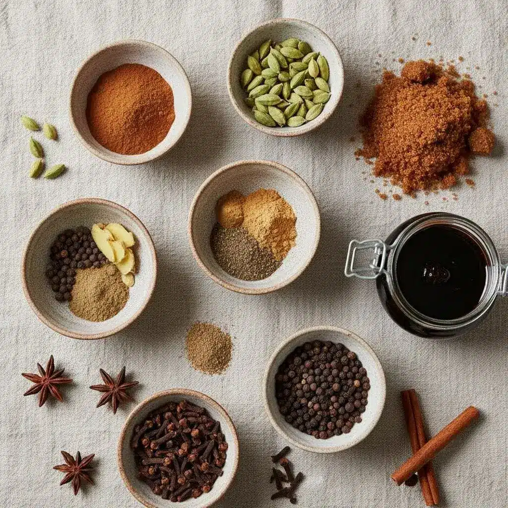 chai-spices-ingredients-for-molasses-cookies