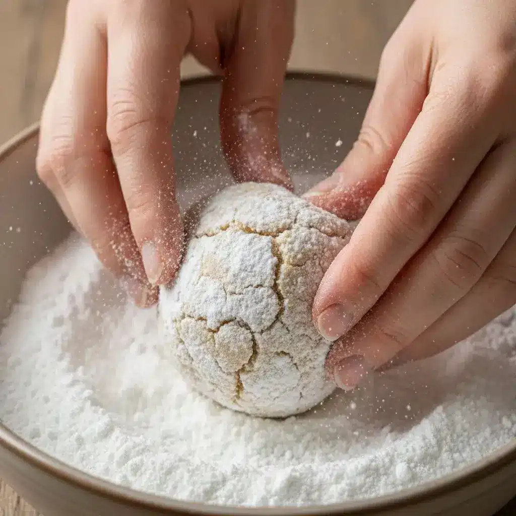double coating london fog cookie dough in sugar