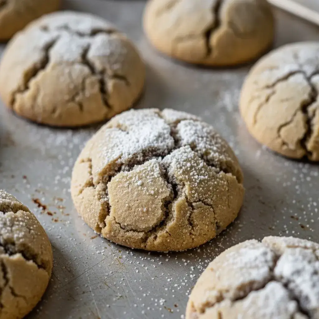 london fog crinkle cookies cracking in oven