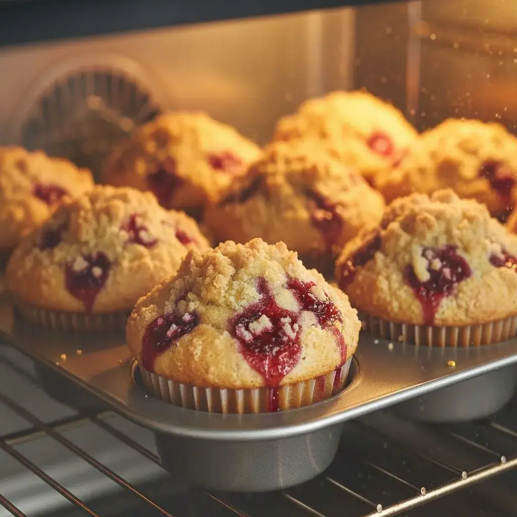 cranberry-coffee-cake-muffins-baking-in-oven