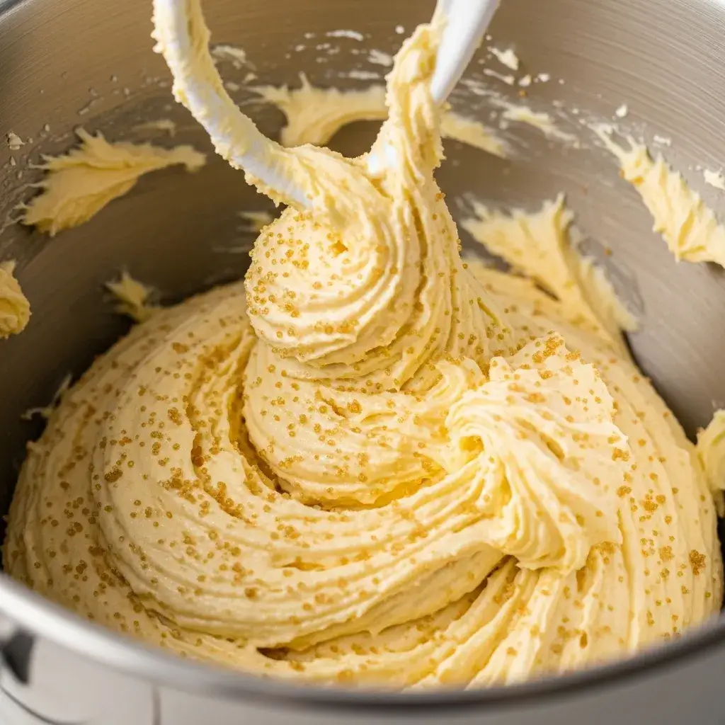 creaming butter and sugars for pound cake