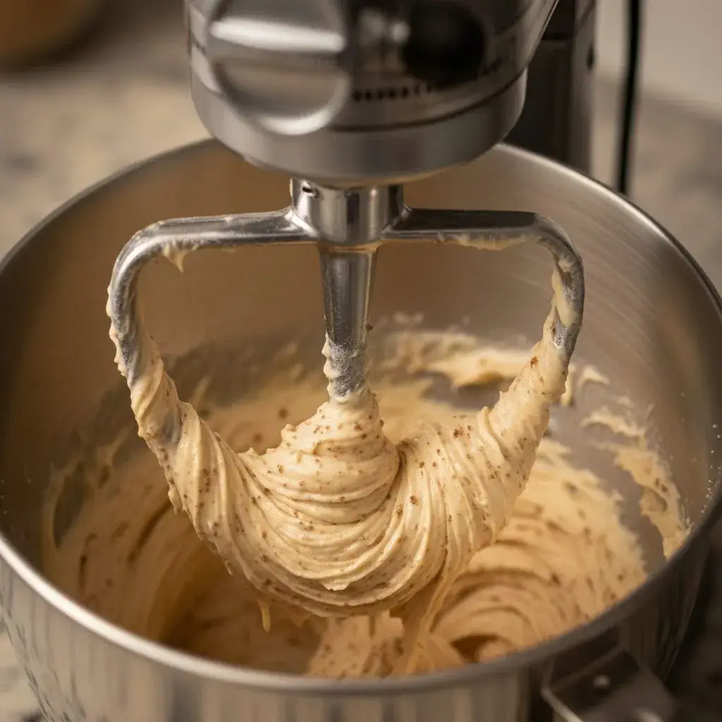creaming-butter-sugar-for-molasses-cookies