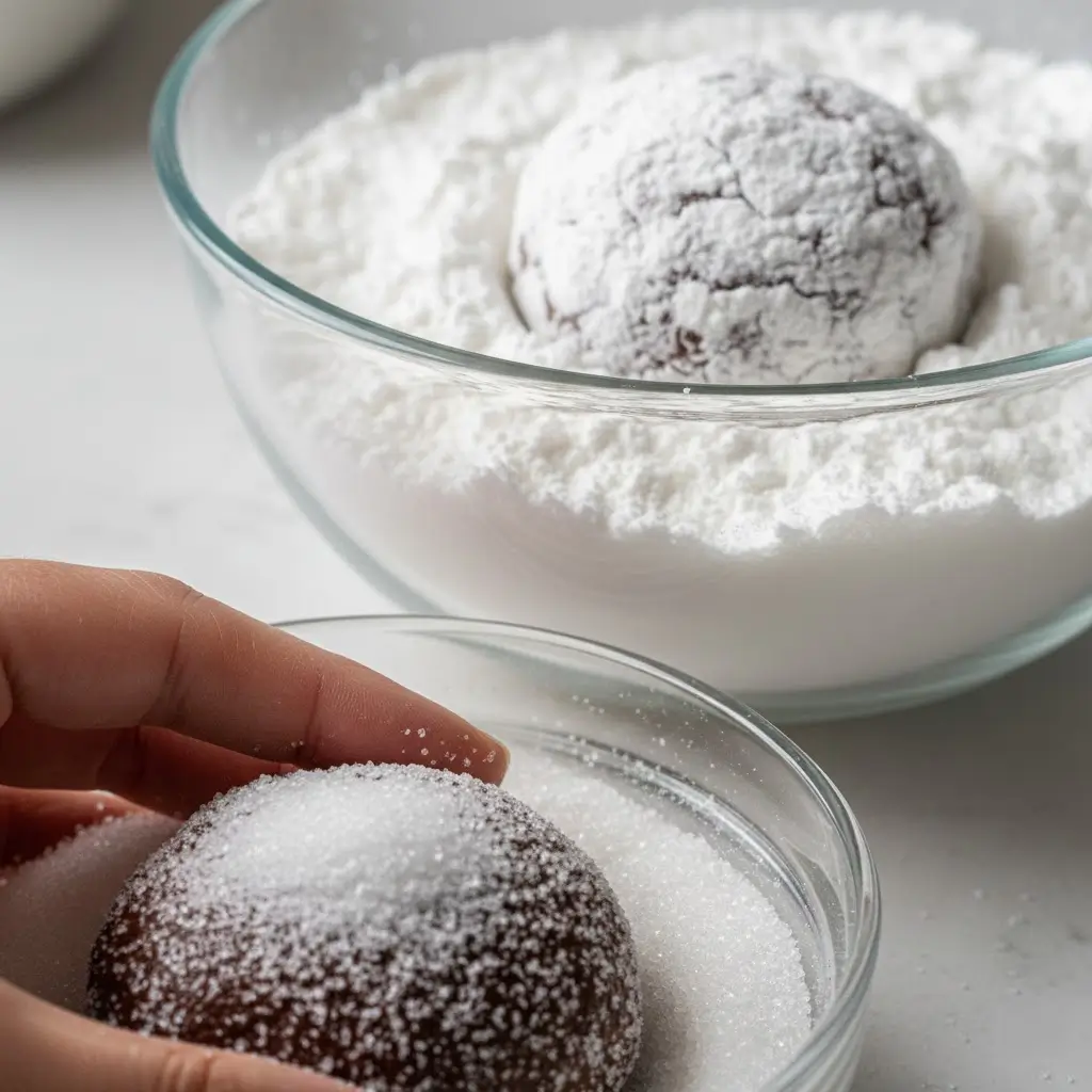 double coating chocolate peppermint cookie dough