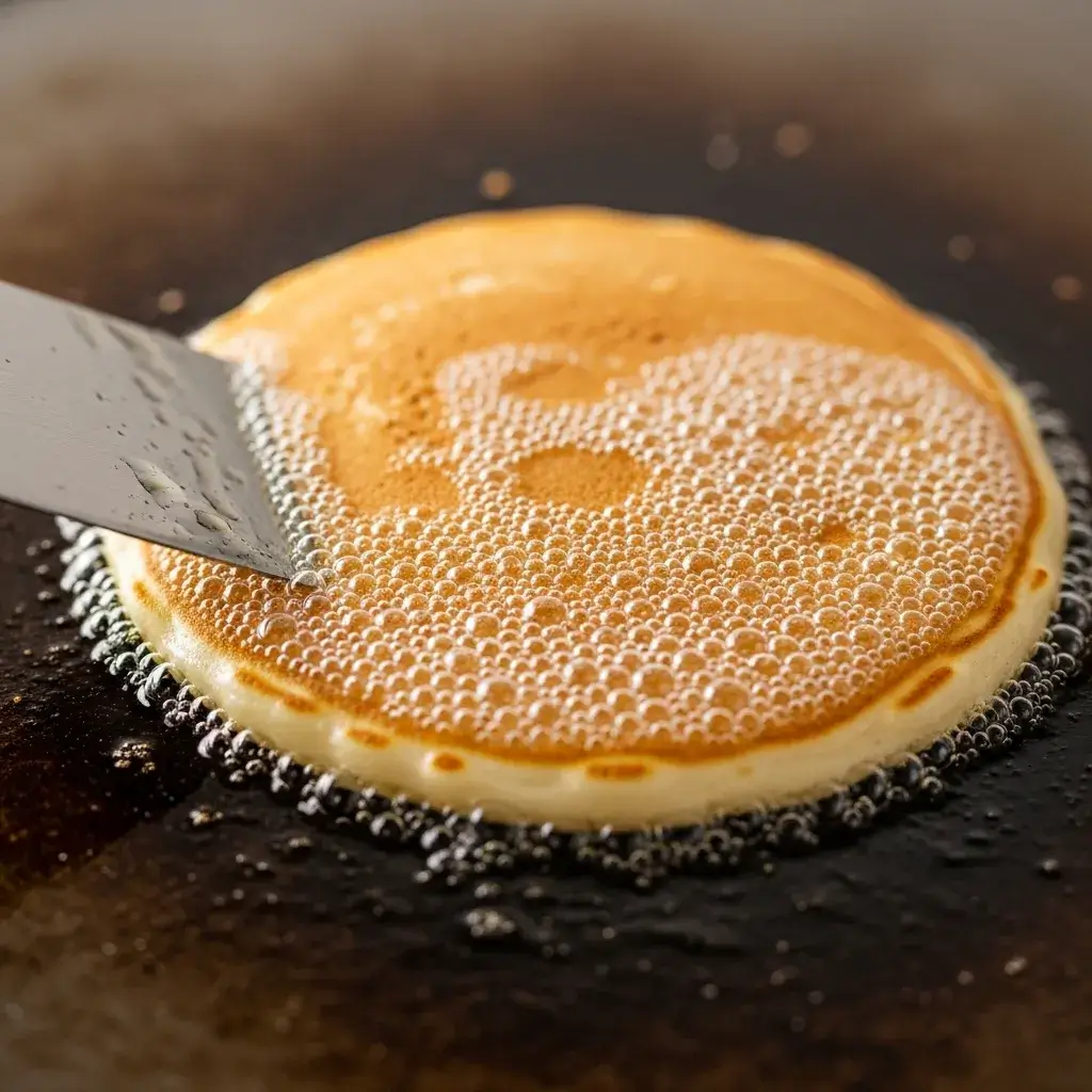 flipping-sweet-potato-pancakes-griddle