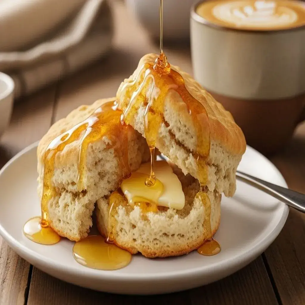 serving-gluten-free-biscuit-with-honey-butter