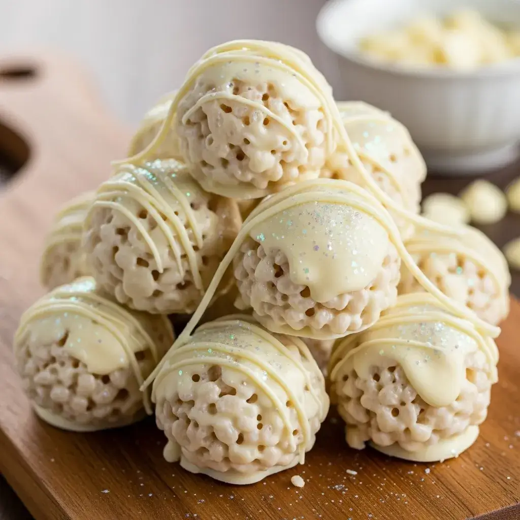 homemade white chocolate rice krispie cakes