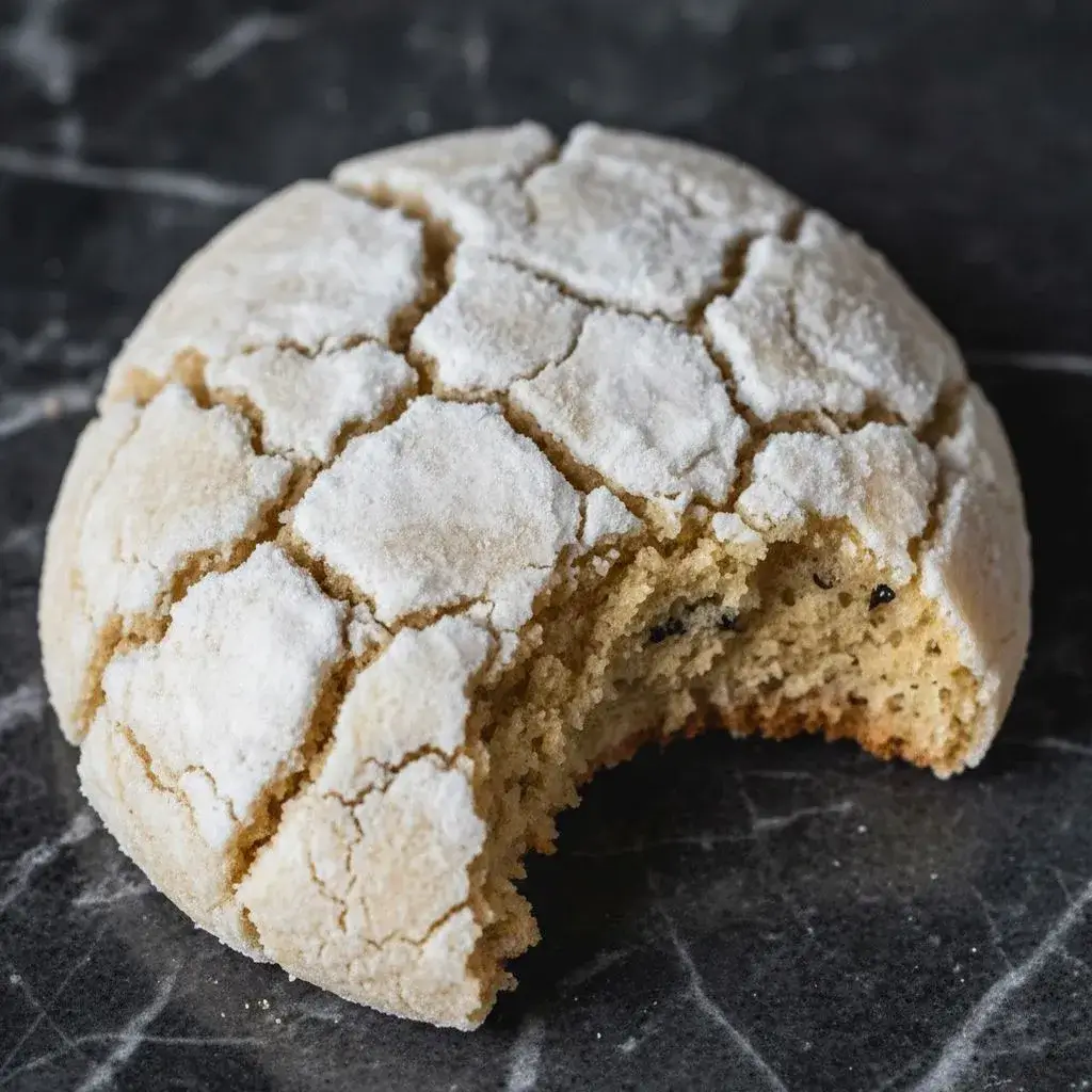 inside texture of london fog crinkle cookie