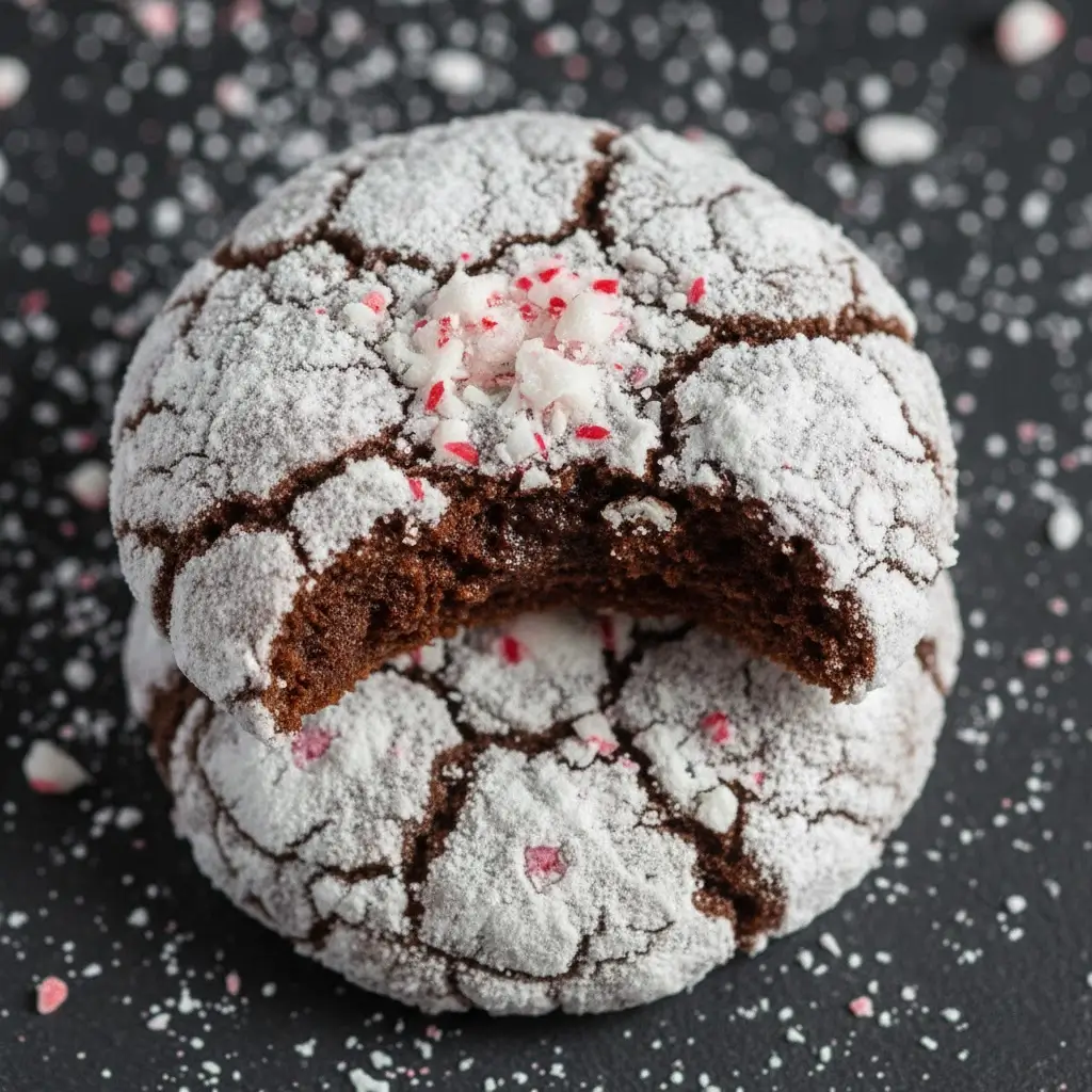 interior of ultra fudgy chocolate peppermint cookie