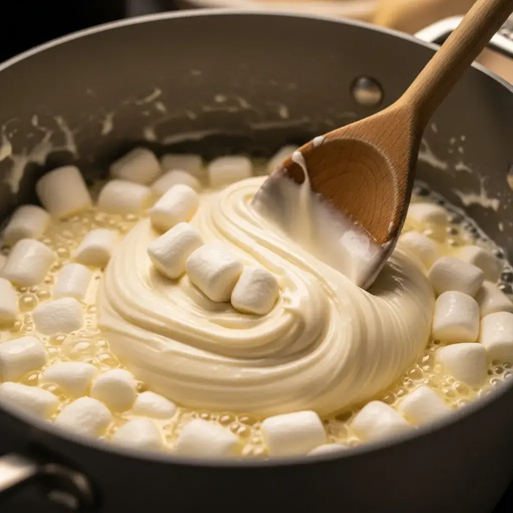 melting-vegan-marshmallows-for-rice-krispie-treats