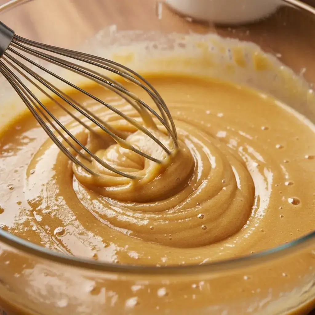 mixing butter and brown sugar for blondies