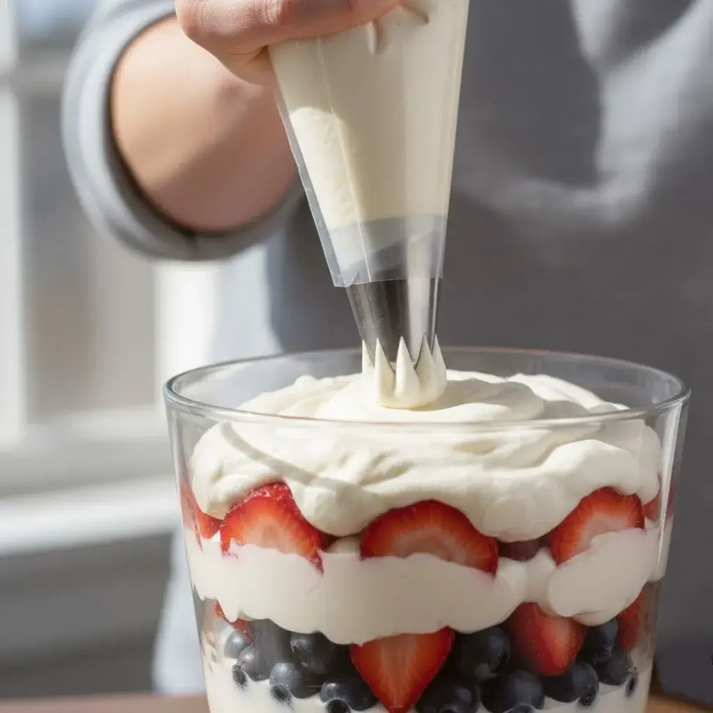 piping-cream-layer-berry-trifle-cake