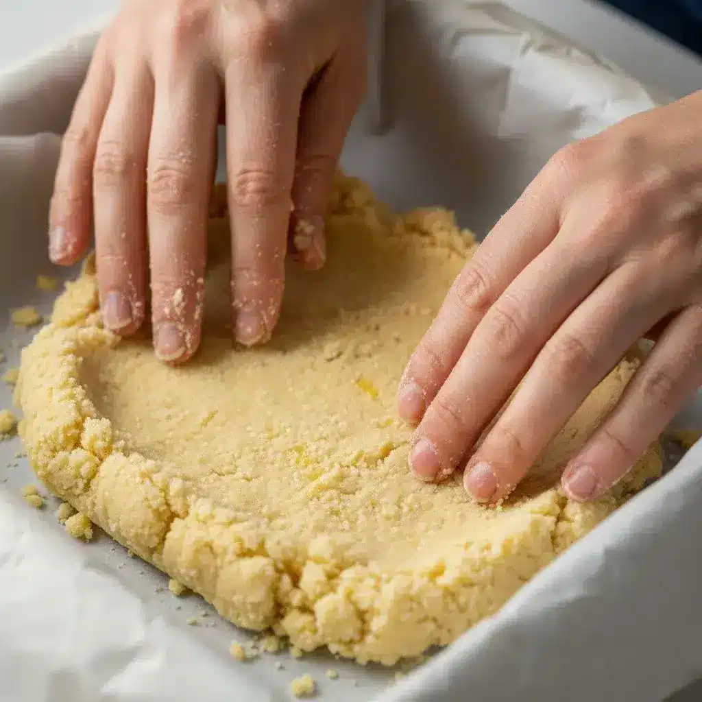 pressing crust for easy marzipan almond bars